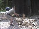 Mosquito Meeting '01 - Sauna needs wood for warming up